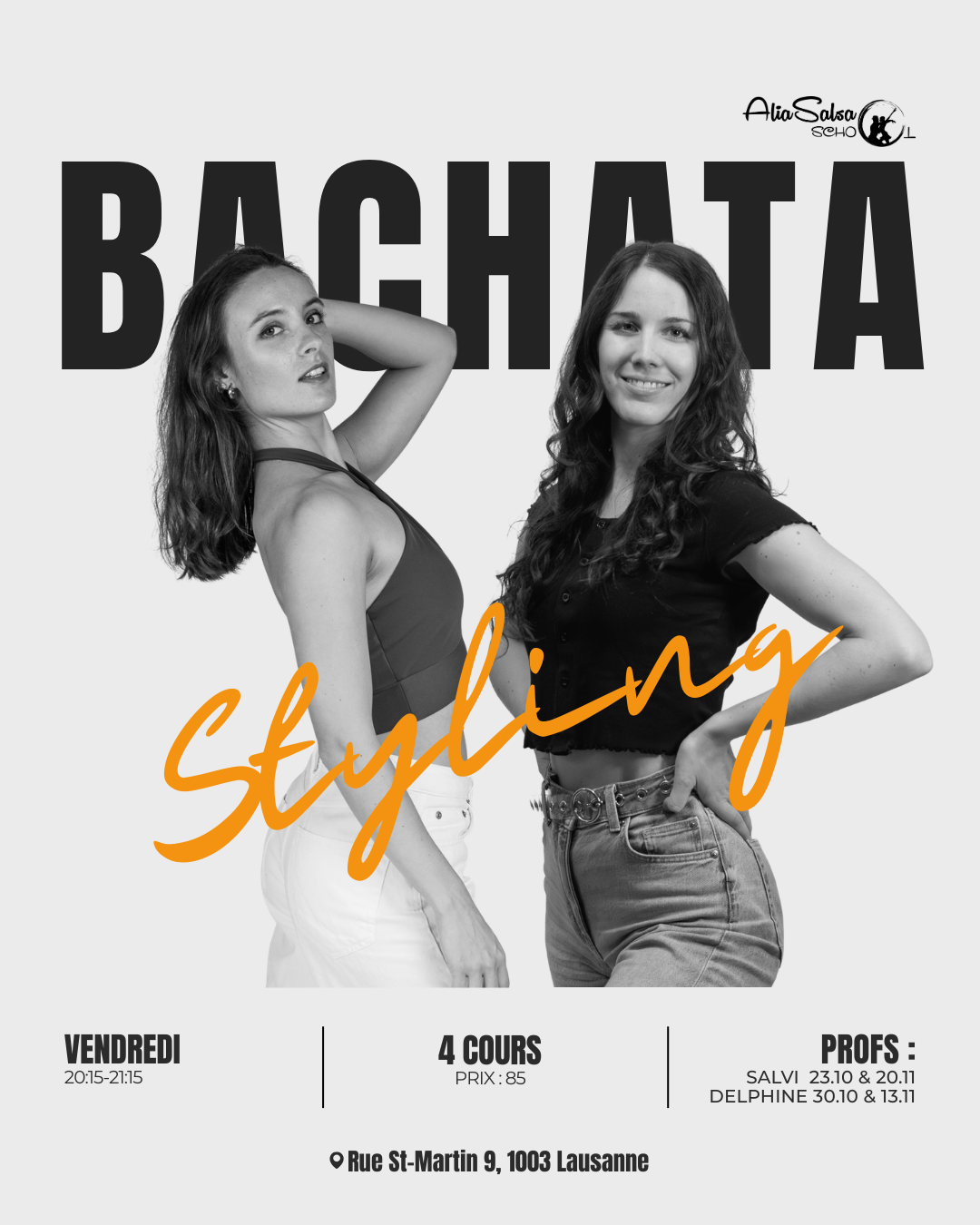 Stage de bachata chez AliaSalsa à Lausanne